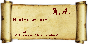 Musics Atlasz névjegykártya